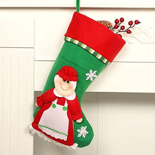 Прикажи Украс Големи Чорапи Бонбони Чорапи Божиќни Украси Дома Празник Божиќ Партија Украси Декоративни Венец За Дома Со Светла