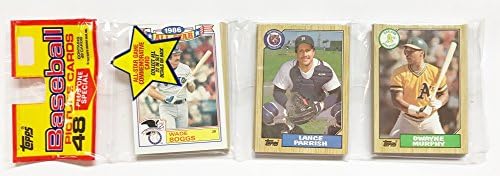 1986 Неотворена 48 Број Бејзбол решетката Пак + 1 СТАРНА КОМЕМОРАТИРАЕ НА СТАР - Вејд Боггс Бостон Ред Сокс