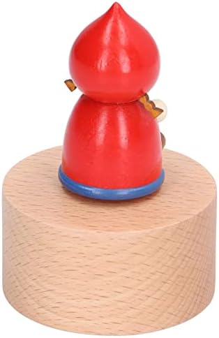 Ladihow Mini симпатична дрвена музичка кутија, цртана музичка кутија Мали црвеникачки качулка фигури со издлабена музичка кутија за уметност