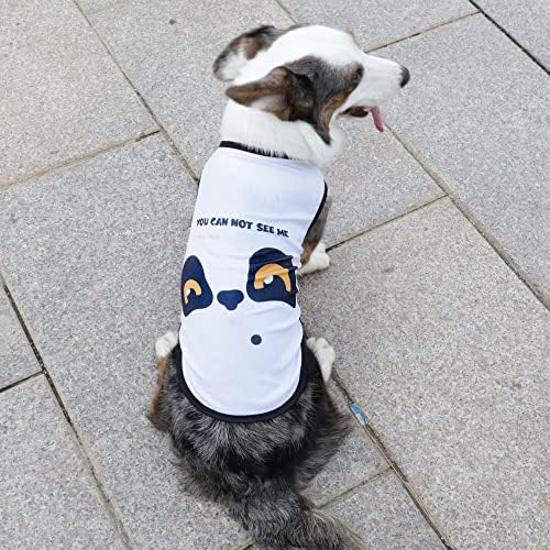 Летна маица за кучиња за мали и средни кучиња, миленичиња меки лесни кошули за дишење на цртани филмови