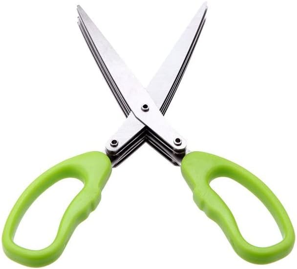 Кујнски ножеви AYHF-челик повеќе функционални не'рѓосувачки 5 слоеви ножици суши уништени лушпи за скратени ножици за зачини од билки