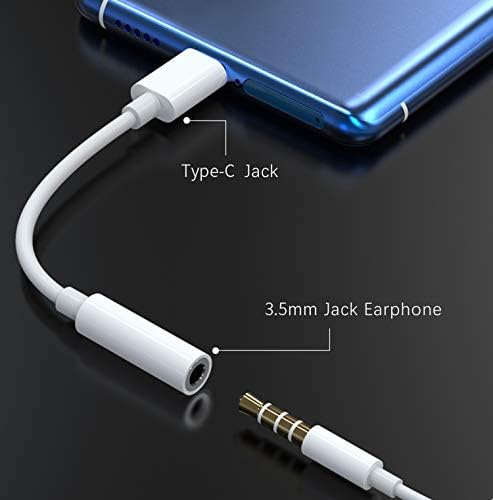[2 пакет] USB C до 3,5 mm Адаптер за слушалки за слушалки од типот C до 3,5 mm AUX аудио адаптер компатибилен со OnePlus 6T/7 Pro/Huawei
