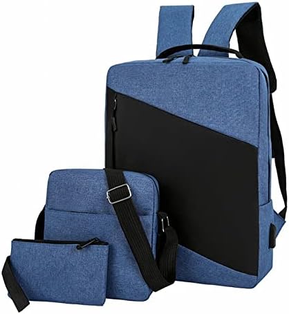 Ранец со три парчиња торбичка за патувања во боја на компјутерска торба рамо, обична торба за појавување на преголем ранец