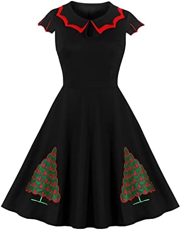 1950 -тите години женски гроздобер Одри фустан против ракав за вратот капаче за замав, забава матурска вечер наметка Божиќ ретро