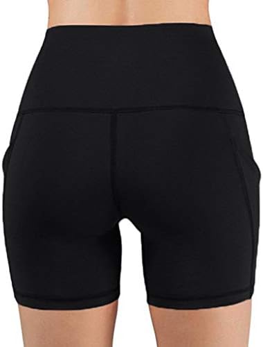 Цврста боја удобни шорцеви за жени со висока половината еластична јога шорцеви плен шорцеви проточни панталони високи меки панталони