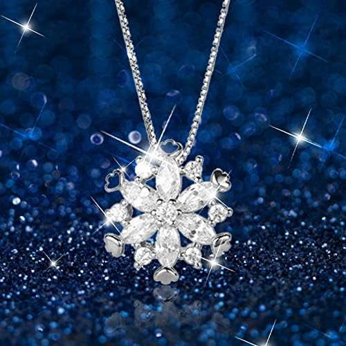 Rhinestone choker ѓердани за тинејџерски девојки сребрен дијамантски накит снегулки ѓердани кристален ланец накит за жени девојки