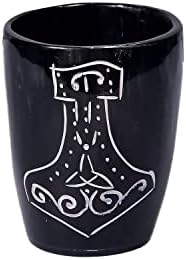 Мозочна монтажа автентична викиншка пиење рог норвешки кригла, отвор за шишиња, чаша виски, со керамичка керамичка средновековна инспирирана