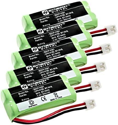 Синергија дигитални телефонски батерии безжични безжични, компатибилни со Uniden BBTG0893001, BT1022, BT-1031 безжични телефонски батерии, сет