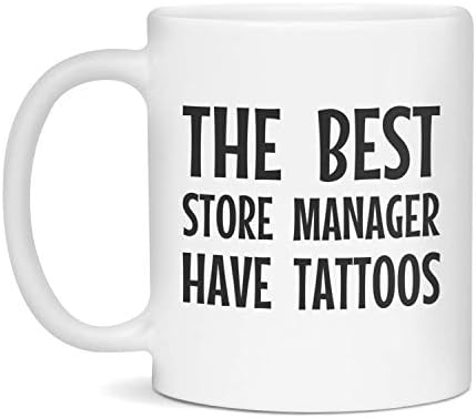 Најдобриот Менаџер На Продавници Има Тетоважи, Бело Од 11 Унци