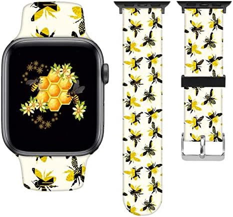 Пеперутки подароци мермерни украси за рачни ленти за ленти за ленти за јаболко за Apple Watch 38mm/40mm/41mm/42mm/44mm/45mm Soft Silicone