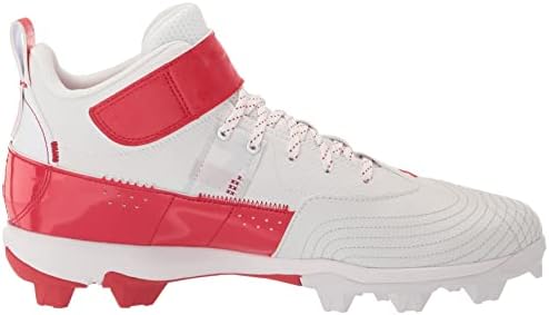 Под оклоп на машката Харпер 7 средна гума обликувана чевли за бејзбол, црвена/бела/црвена, 14