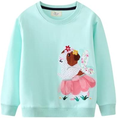 Hongshilian Unisex деца симпатична кошула со џемпер од памук од памук