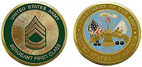 Монета За Воен Предизвик, Монета За Предизвик На Армискиот Ветеран, Колекционерски Монети, Запишани Чинови, Наредник Од Прва Класа