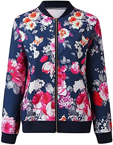Јакни за жени обични долги ракави палто на палто за надворешна облека мода отворена предна кардиганска бомбаш јакна лесни врвови