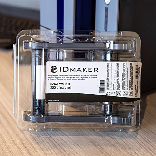 Id Maker Приматот 200 Печати Лента-Целосна Боја Имко Печатач Лента - За Пвц Лична КАРТА Картички-Професионален Квалитет На Печатење-Официјален ID Maker Бренд Печатач Лента