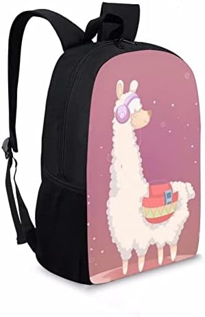 Афпанц симпатична алпака ранец за рак на ранец за девојчиња што дишат за поддршка на пелена торба со лежерна рак -тампна буква за книги за деца