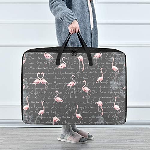 Н/ А Торба За Складирање Со Голем Капацитет-Фламинго Јорган Облека Организатор Декорација Спална Соба Патент Подвижна Торба