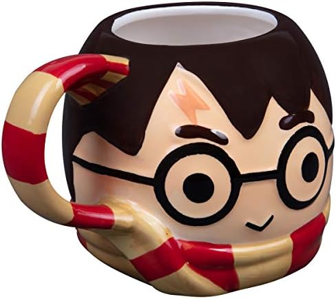 Фигурално кафе Хари Потер, 24 мл - симпатичен дизајн чиби со рачка на шал Грифиндор - керамика