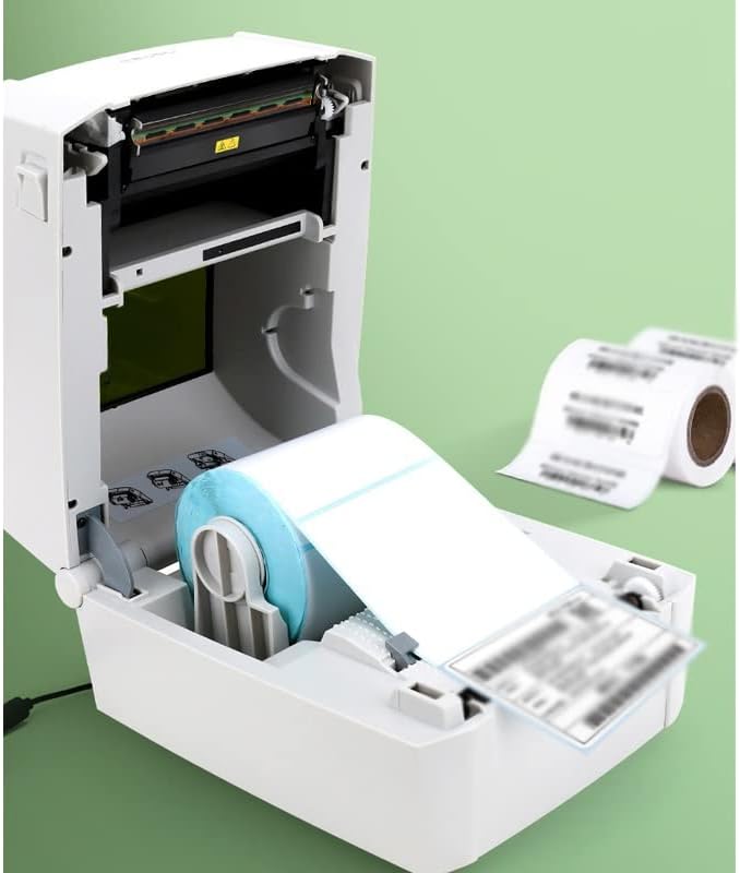 MJWDP Мала етикета печатач мобилен USB сина сина 58мм термичка налепница за печатач со повеќе прием