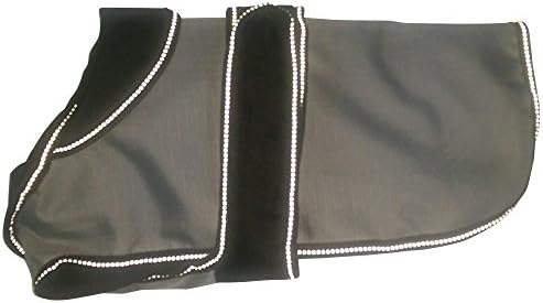 Дански дизајн сив/црн 2 во 1 крајно кучиња палто 70см