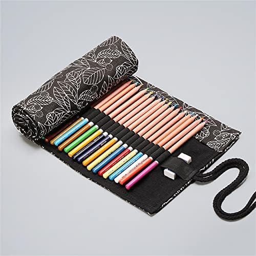 DIYOMR 24/36/72 слотови молив за завиткување на моливче, ролни со моливи во боја на уметници, се тркалаат торбички кратки четки за торбичка за