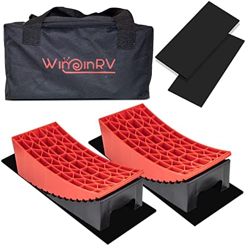 Блокови за израмнување на RV WinInrv RV, Camper Needer, 2 пакувања за двојна оска тандем тркала за патувања за патувања мотор
