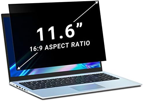 11.6 Заштитник на лаптоп -екранот -Приватност филтер, заштитен екран за приватност од 60 степени и анти -сјај за сите 11,6 16: 9 лаптоп
