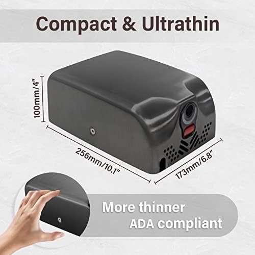 ASIALEO ADA Thin Automatic Electric Commercial Faners Rands Geater Вклучено/Исклучен прекинувач Висока брзина за бањи или тоалети