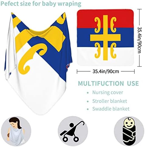 Знаме на српскиот крст бебе бебе кое прима ќебе за обвивка за покривање на новороденчиња за новороденчиња