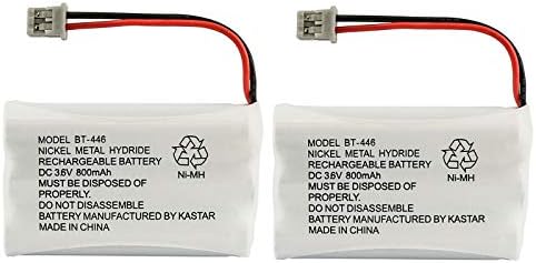 Кастар 2-пакет батерија Ni-MH 3.6V 800mAh Заменување за Uniden TRU44652 TRU448 TRU448-2 TRU4482 TRU4485 TRU4485-2 TRU44852 TRU5860