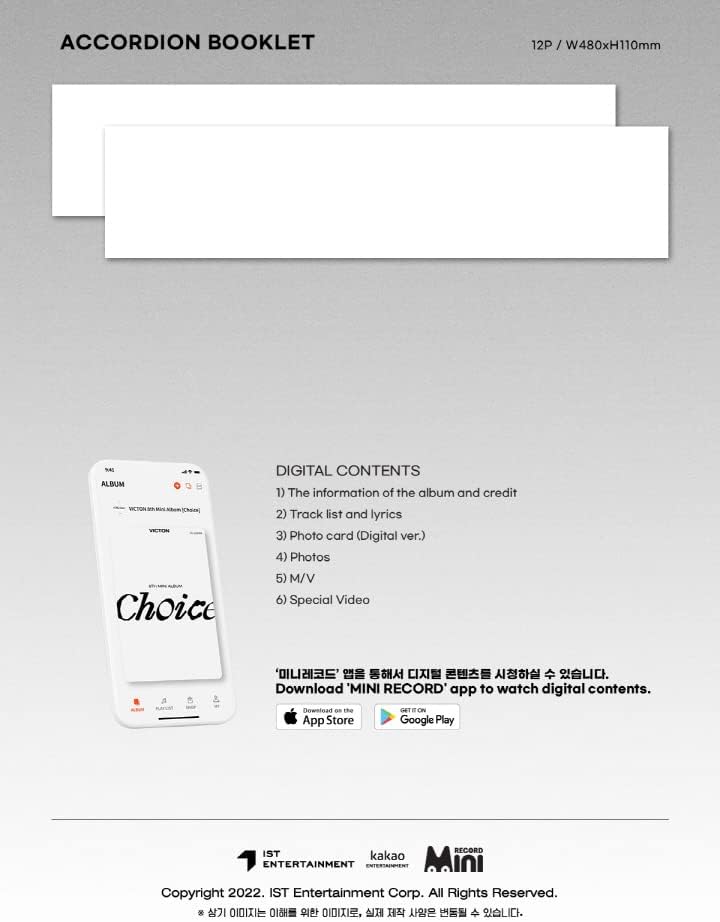 Винтон избор 8 -ми мини албумски платформа за картички држач за картички+фото -картички албум+Photocard+брошура за хармоника+следење