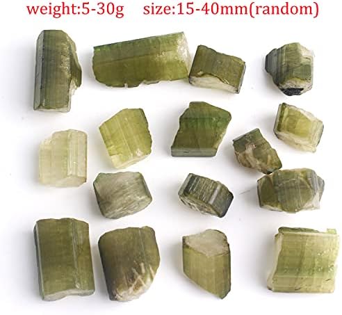 Laaalid xn216 1pc природна ретка зелена турмалин кварцт груб камен суров скапоцен камен минерален примерок Неправилен кристал колекција Reiki лекување природно