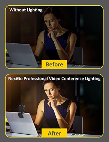 Nexigo Glow Light for Streamers, Подобрена комплет за осветлување на видео конференција со клип во стил на веб-камера, вградена