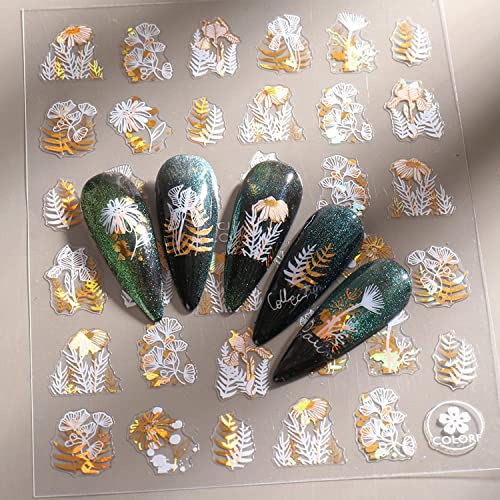 9 листови налепници за златни нокти и 9 чаршафи сакаат налепници за срцеви нокти