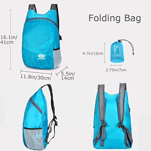 Ранец за пешачење ранецот што може да се преклопи со ранец со лесен пакет со пакет на ден, обичен мал ранец за патна работа спорт во кампување зелено