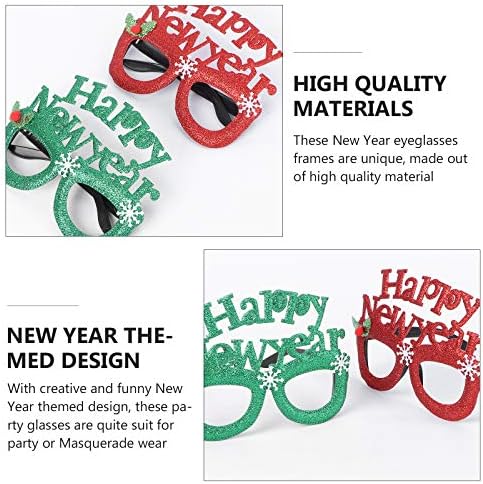 12 парчиња фото -очила рамка Деца новогодишни очила за забава за забави за славење на банкет
