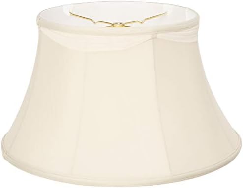 Кралските дизајни драпирани плитки дизајнерски ламби за ламба, беж, лушпа од јајце/слонова коска 7,5 x 14 x 9