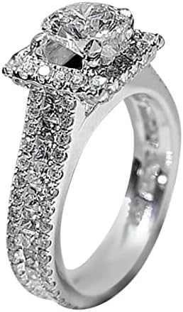 Womenенски моден Спар-Клеј лесен луксузен прстен креативен прстен розов дијамантски прстен Ден на вineубените, дијамант, може да се нареди за носење