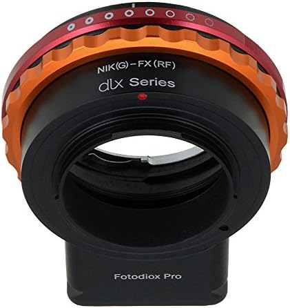 Fotodiox DLX леќи адаптер за монтирање компатибилен со леќите на типот Nikon F-Mount G-Type на фотоапаратите Fujifilm X-серии