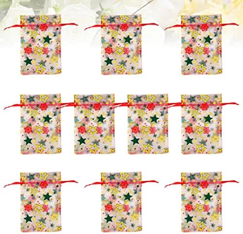 Алипис 30 парчиња Торбички, Торбичка За Накит За Свадбен Накит Торби За Накит Божиќна Божиќна Забава За Подароци Од Органза Со Материјали Божиќ