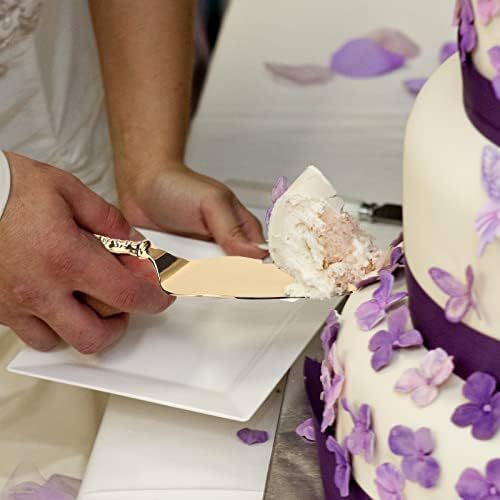 Бесталице Свадба Торта Нож И Сервер Во Собата, Персоналните Злато Торта Сечење Сет За Свадба, Сопствени Торта Сервирање Сет, Врежани
