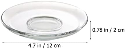 Housoutil стаклен чај чинија за гасови за кафе чиста стаклена чинија чинија: