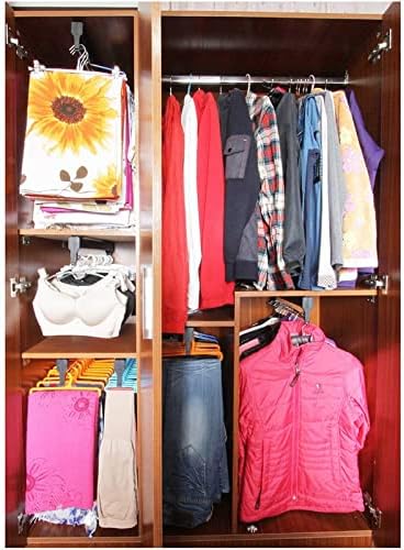 Извлечете ја шипката за закачалка прилагодлива 30-80 см облека Облека за висечки шипки Дома гардероба панталони и решетки за складирање