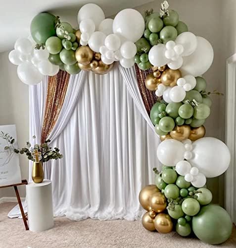 132 парчиња мудрец маслиново зелено злато бело сафари џунгла дива една бохо балони балон гарланд лак комплет бебешки туш роденден, можеме да