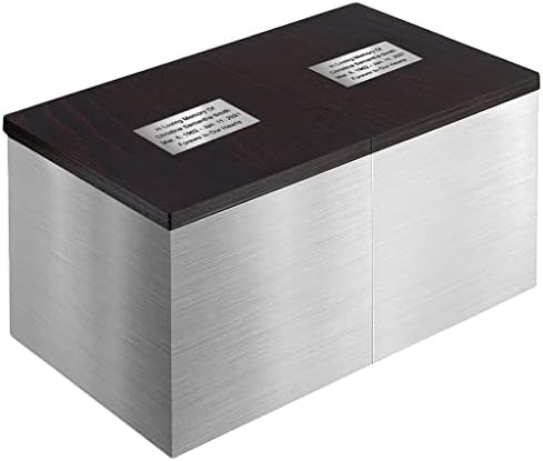 Двојно сребрена кутија - придружник Урна, сребрена урна за две, сребрени урни, две урни во една