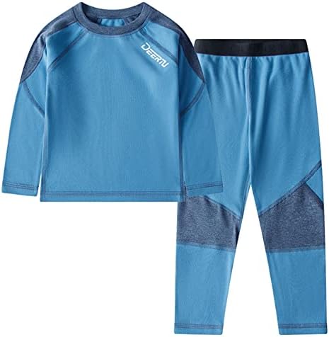 KAERM KIDS BOYS and GIRLS CATHERCHED TERMAL Долна облека Топла пижама Поставете долги ракави од основниот слој на врвот и топол долг