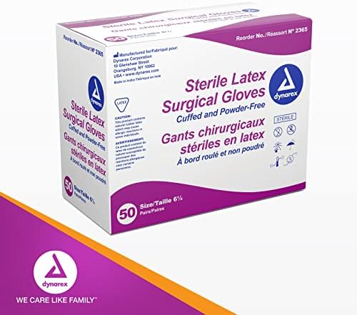 Динарекс стерилни Латекс Хируршки Ракавици За Еднократна Употреба, Без Прав, Стерилно Спакувани Во Парови, Професионална Медицинска