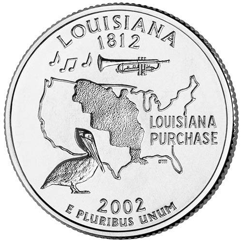 2002 П &засилувач; Д Бу Луизијана Држава Квартал Избор Нециркулирани Сад Нане 2 Монета Во Собата