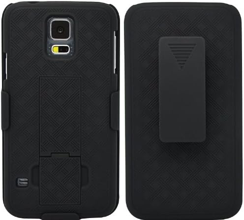 Неограничен Мобилен Гумени Школка Футрола Комбо Со Kickstand За Samsung Galaxy S5