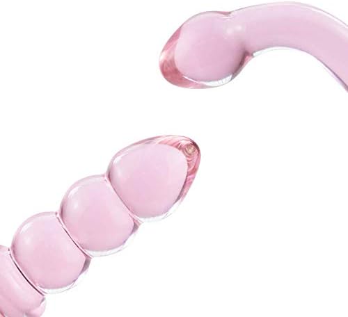 Свиткано задоволство стапче G-Spot Dildo транспарентен приклучок за анален задник за мажи жени